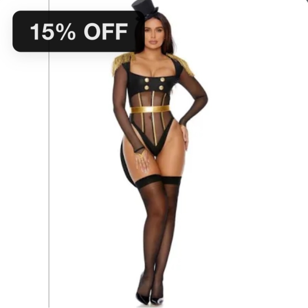 FOLLOW THE LEADER RING LEADER COSTUME BRAND NEW WITH TAGS